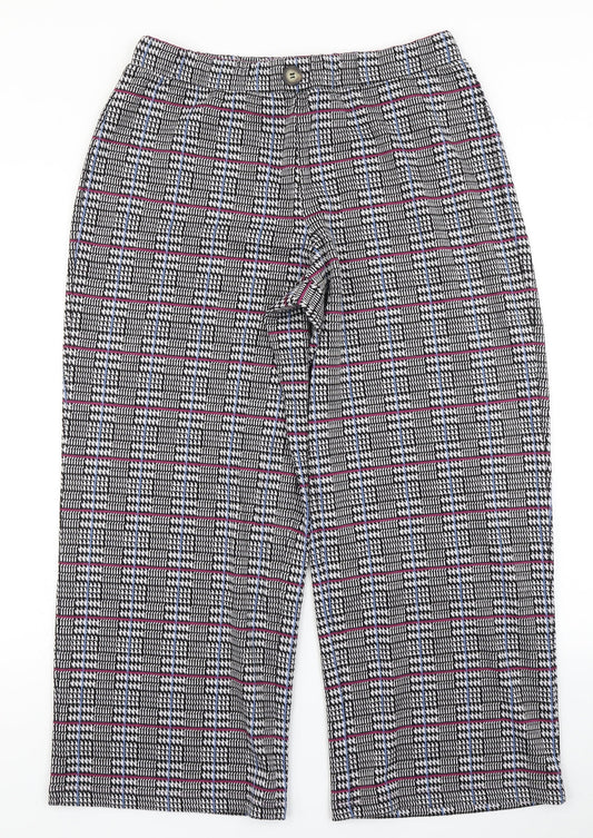 Aniston Womens Black Houndstooth  Trousers  Size 16 L24 in
