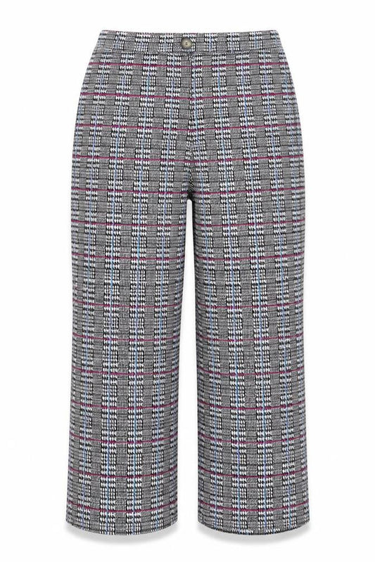 Aniston Womens Black Houndstooth  Trousers  Size 16 L24 in