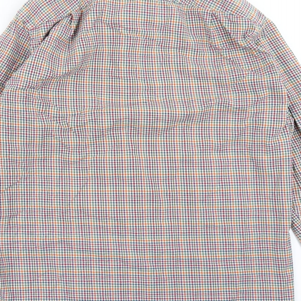 Charles Tyrwhitt Mens Pink Plaid   Button-Up Size M