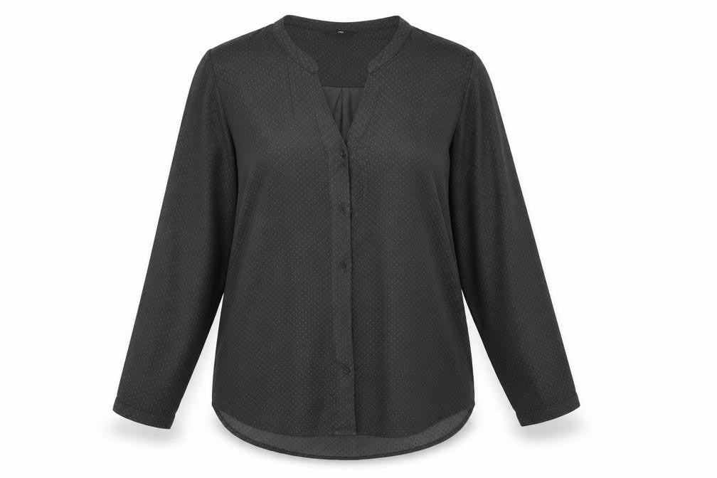 H&M Womens Grey Polka Dot  Basic Blouse Size 12