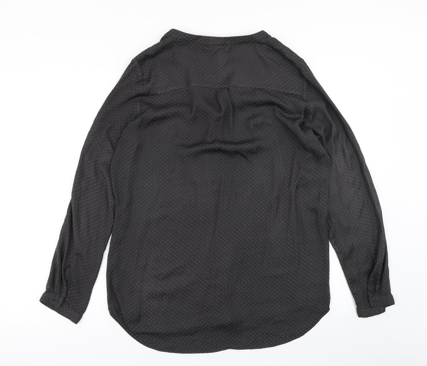 H&M Womens Grey Polka Dot  Basic Blouse Size 12