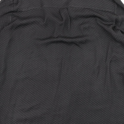H&M Womens Grey Polka Dot  Basic Blouse Size 12
