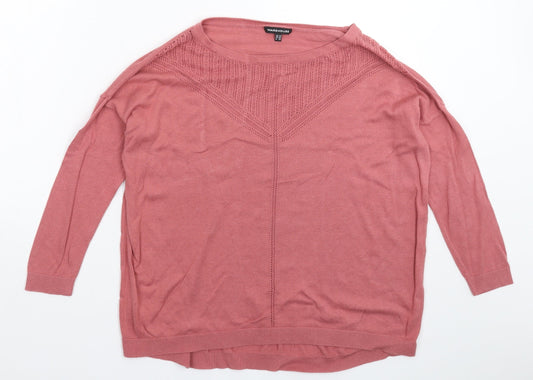Warehouse Womens Pink  Knit Pullover Jumper Size 10