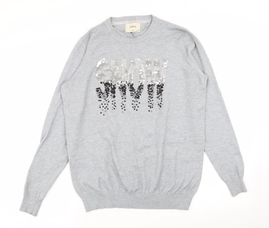 Papaya Womens Grey   Pullover Jumper Size M
