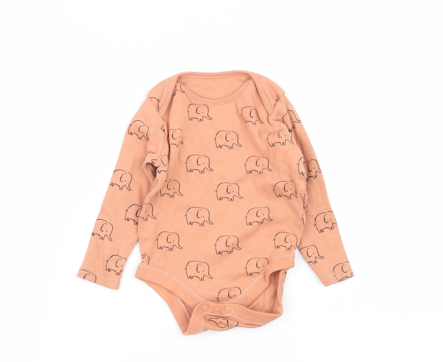 F&F Boys Beige Animal Print  Babygrow One-Piece Size 6-9 Months