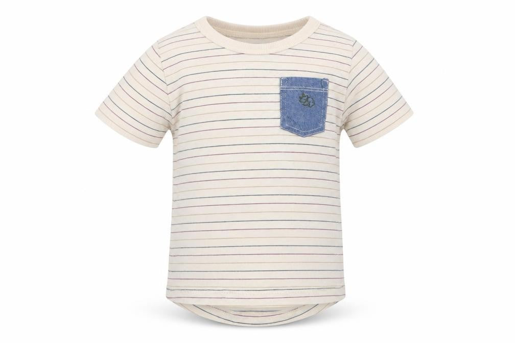 Next Boys Multicoloured Striped  Basic T-Shirt Size 6-9 Months