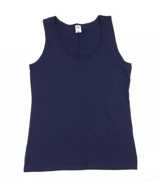Fruit of the Loom Womens Blue   Basic Tank Size M