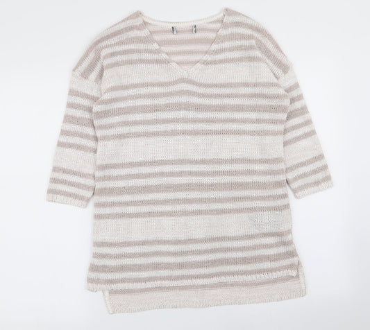 M&S Womens Multicoloured Striped  Pullover Jumper Size 10