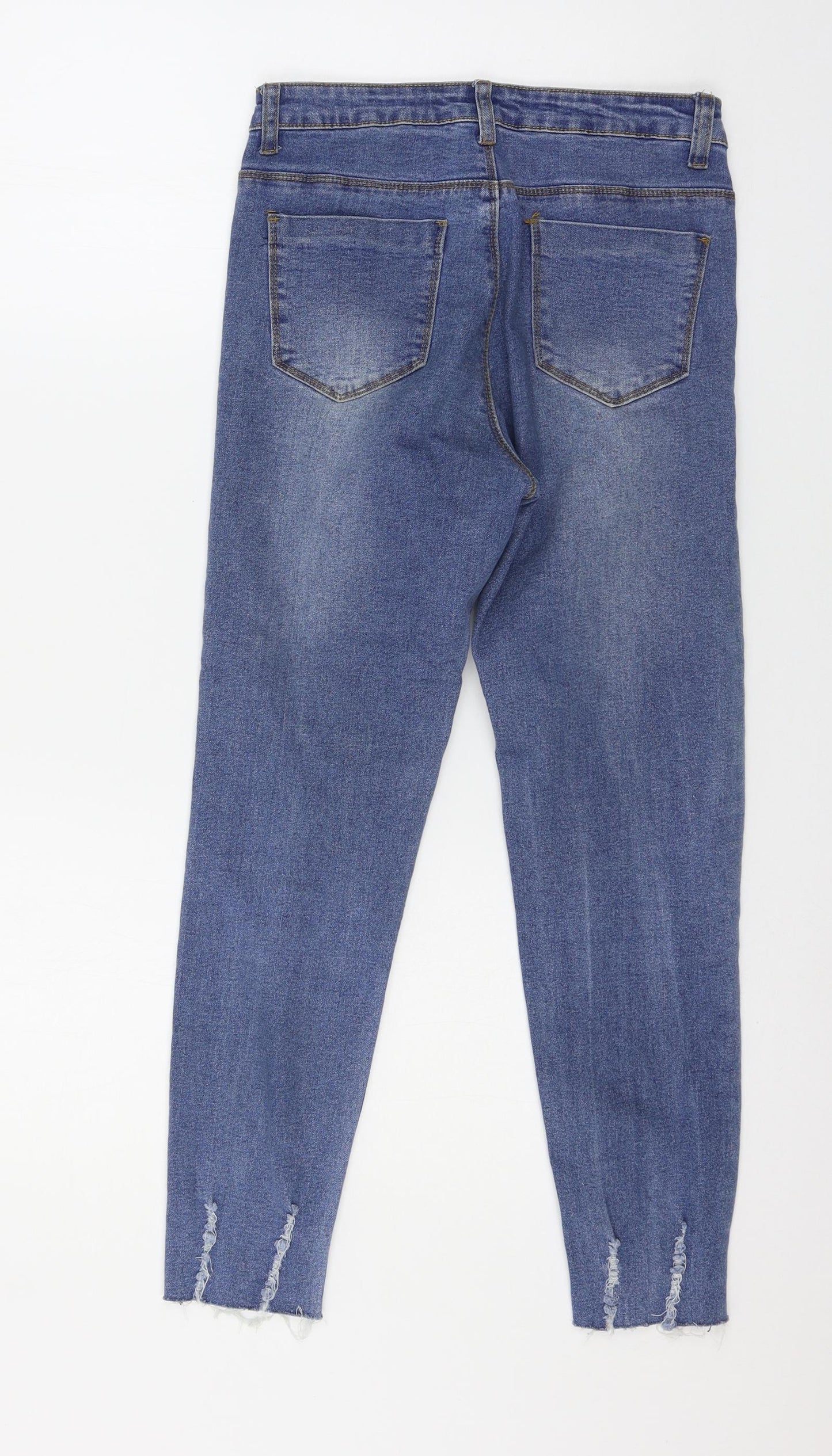Boohoo Womens Blue  Denim Skinny Jeans Size 6 L24 in