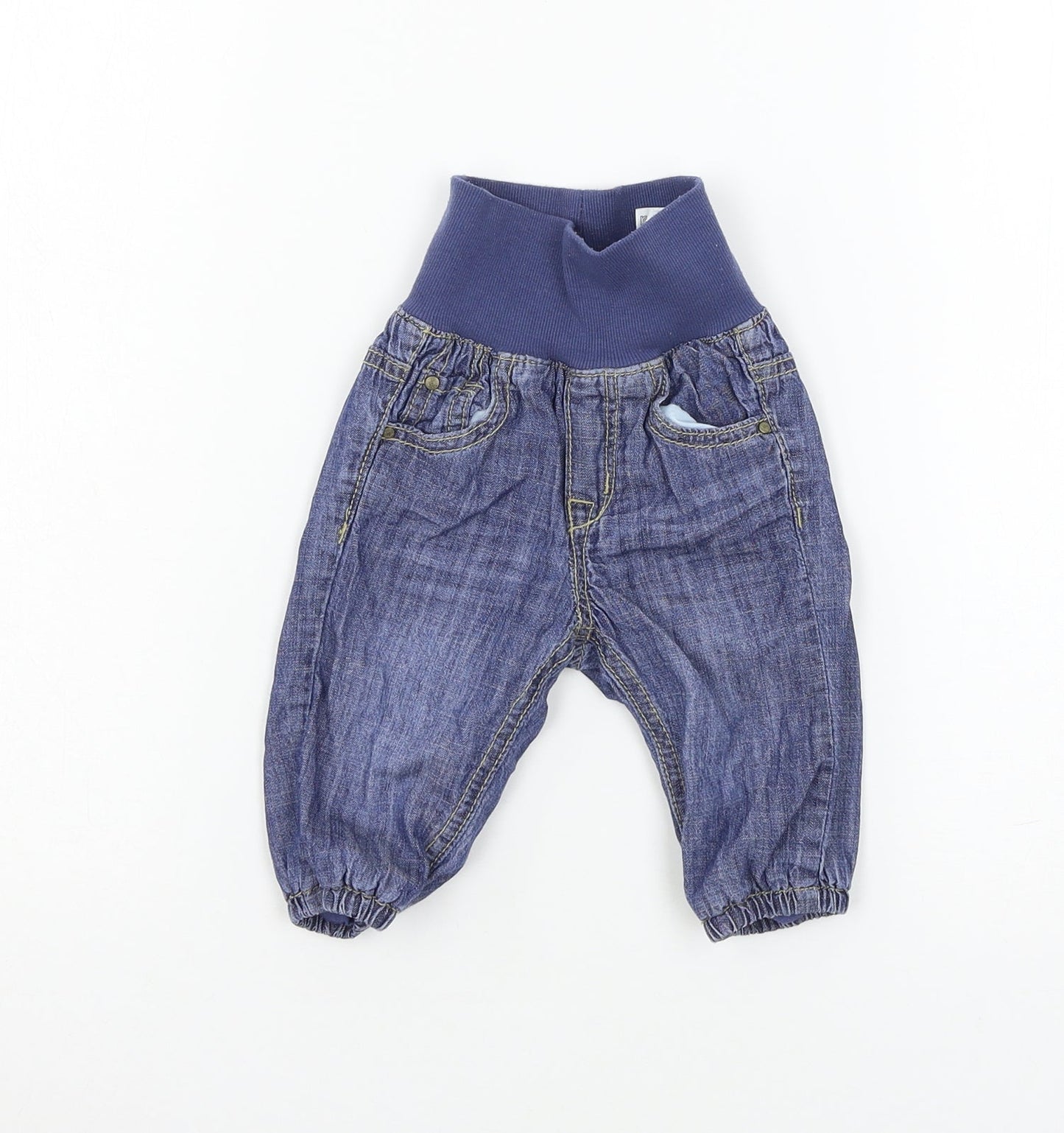 H&M Baby Blue  Denim Cargo Jeans Size 0-3 Months