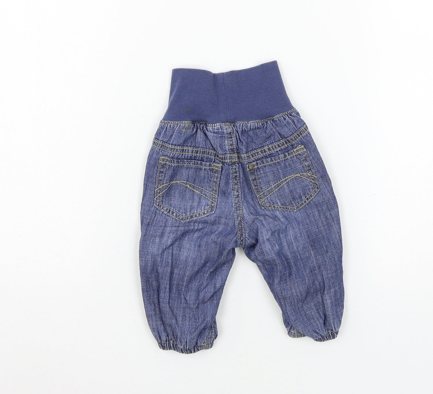 H&M Baby Blue  Denim Cargo Jeans Size 0-3 Months