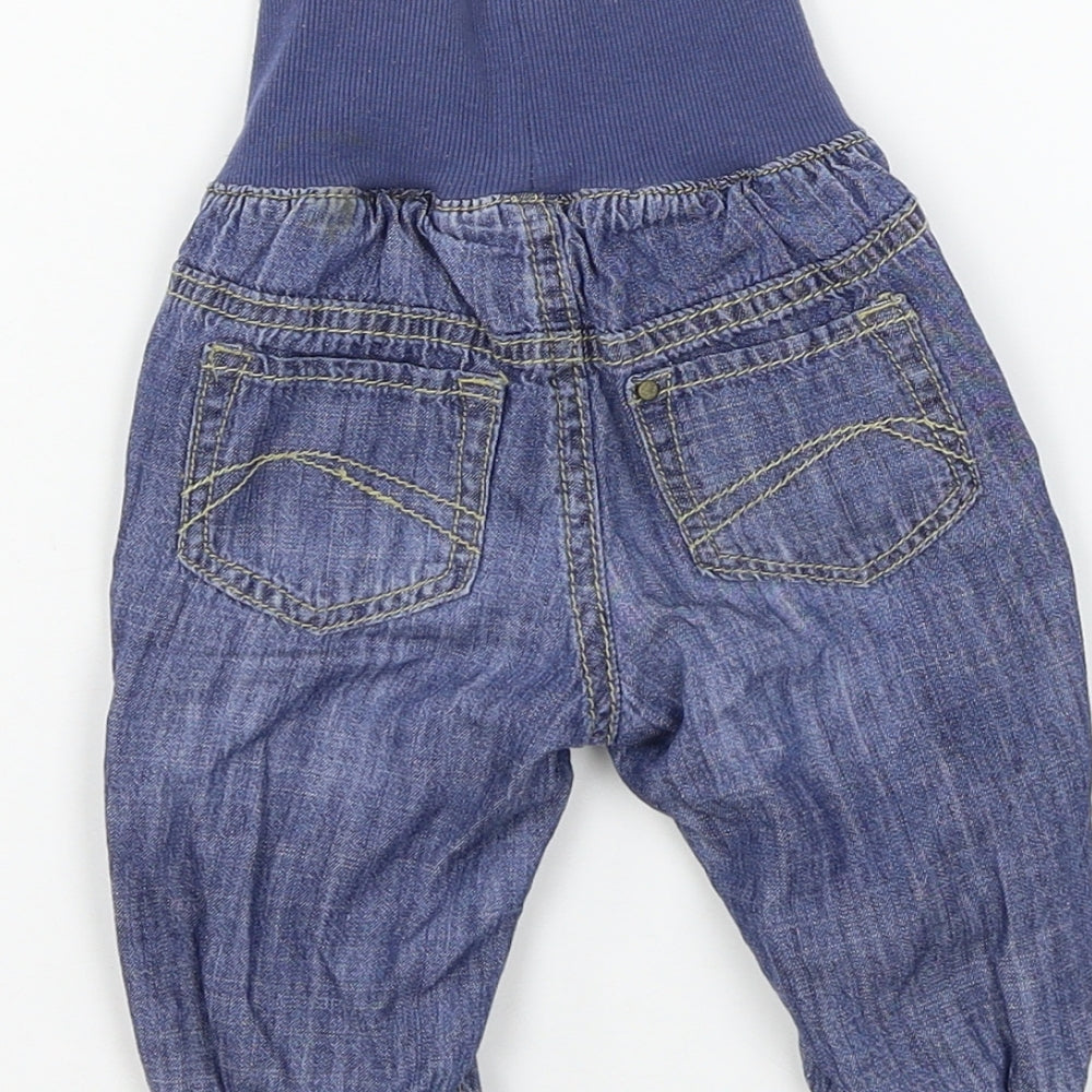 H&M Baby Blue  Denim Cargo Jeans Size 0-3 Months