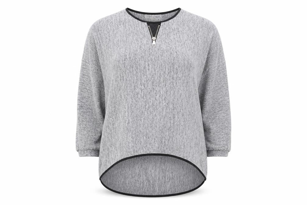 Parisian Collection  Womens Grey  Knit Pullover Jumper Size M