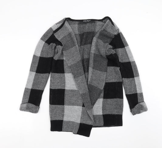 Select Womens Grey Check Knit Cape Jumper Size 10