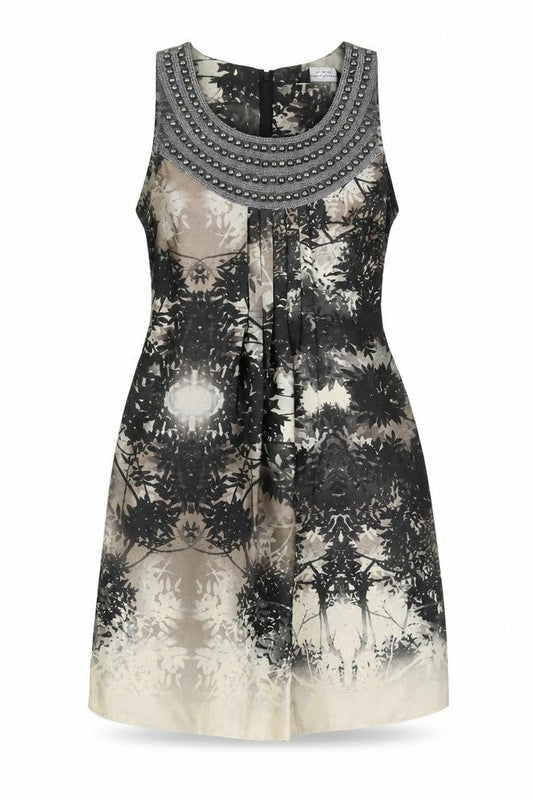 Dorothy Perkins Womens Black Floral  Mini  Size 8  - studded detail