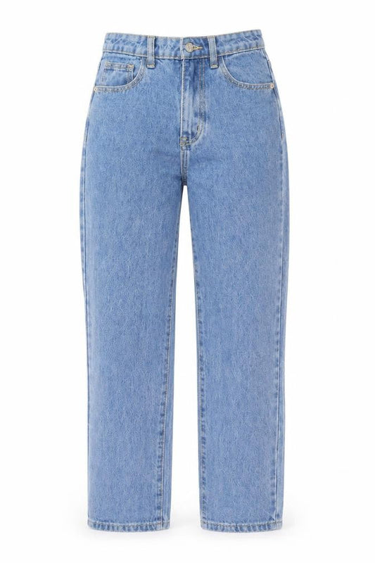 PRETTYLITTLETHING Womens Blue  Denim Straight Jeans Size XS L29 in - uk 2