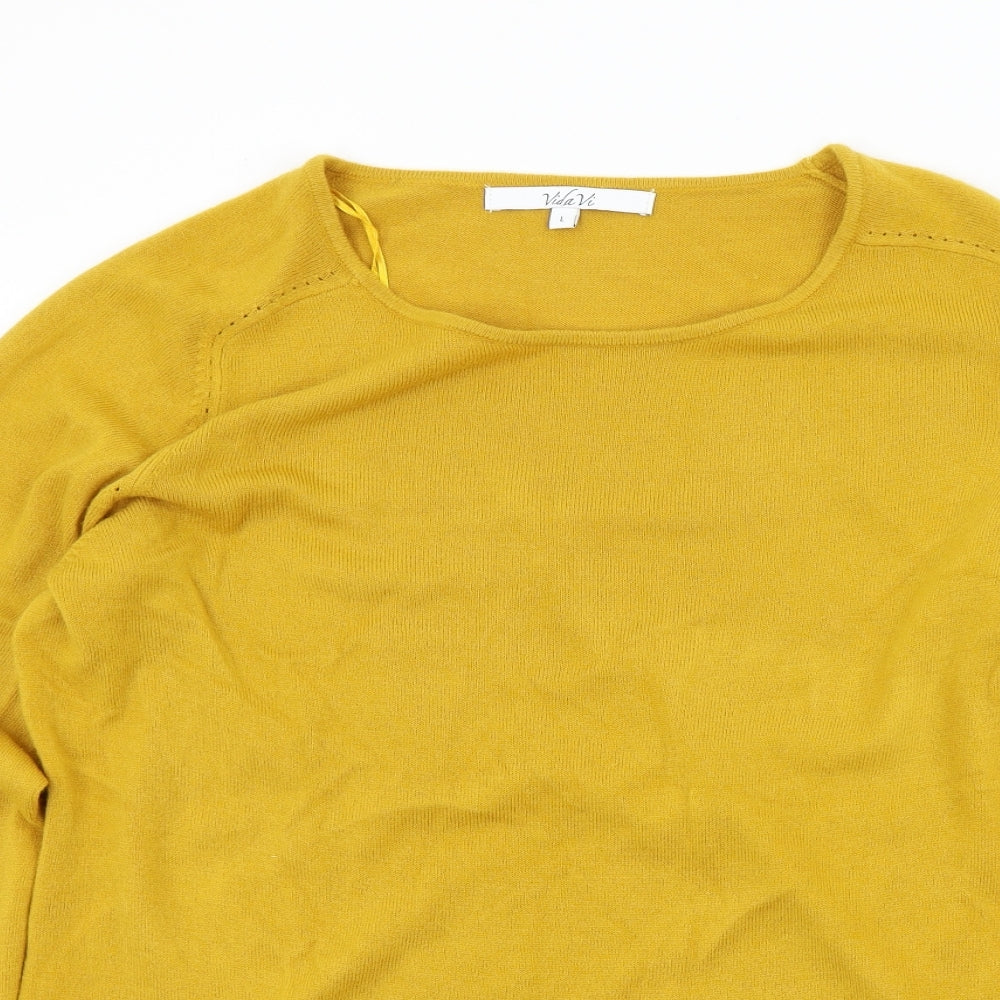 vidavi Womens Yellow   Pullover Jumper Size L
