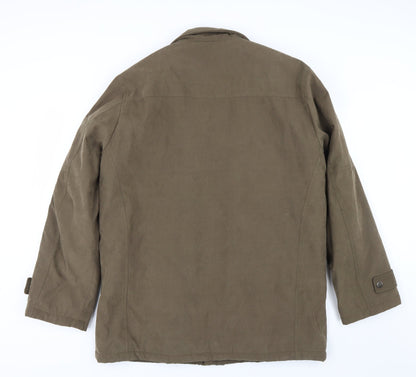 Back view of Wellington women’s brown overcoat coat, size XL