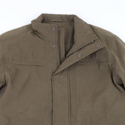 Close-up detail of Wellington women’s brown overcoat coat, size XL