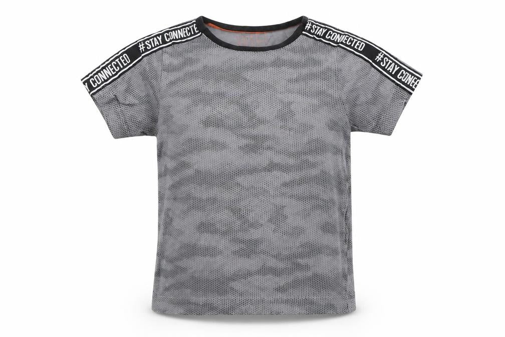 Matalan Boys Grey Camouflage  Basic T-Shirt Size 7 Years