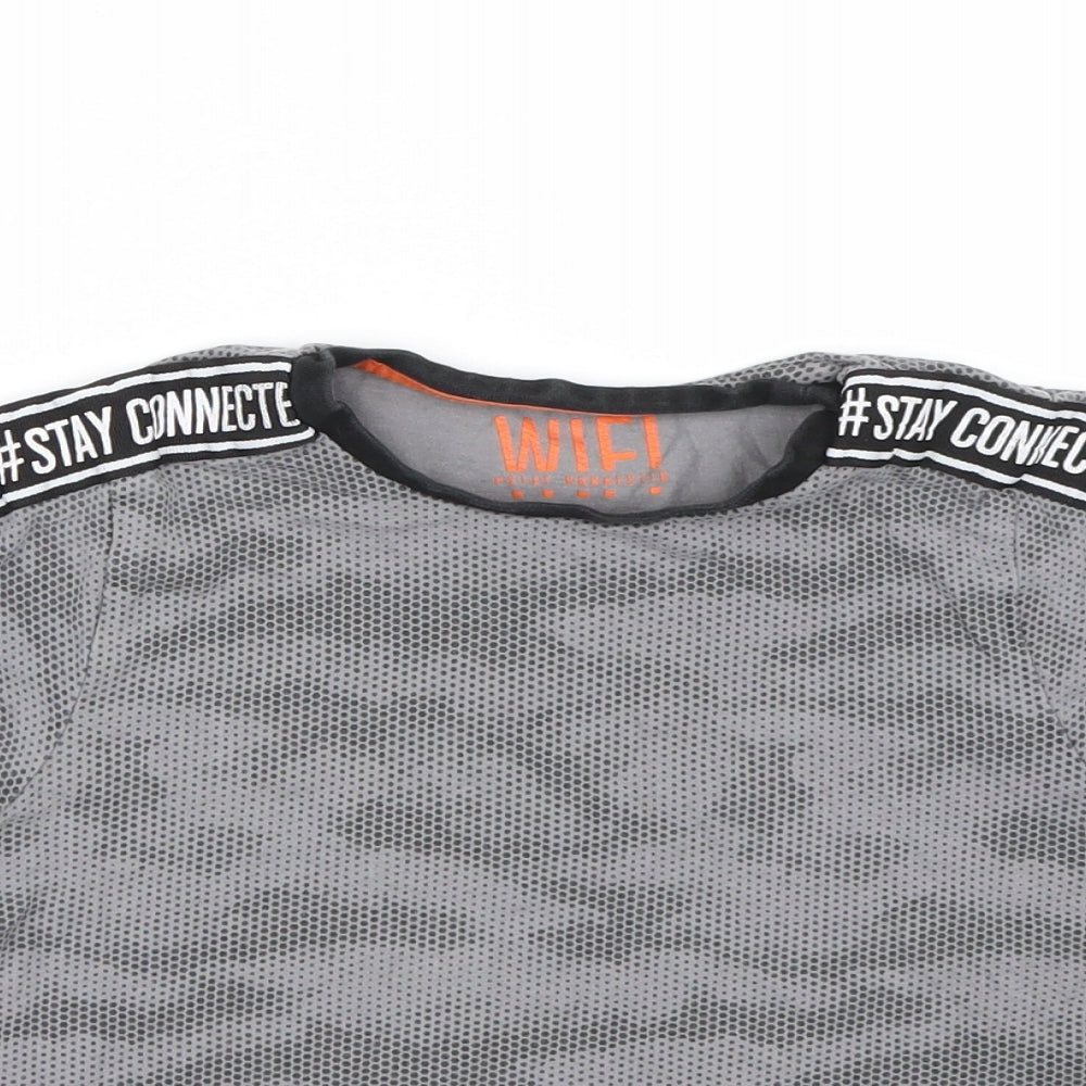 Matalan Boys Grey Camouflage  Basic T-Shirt Size 7 Years