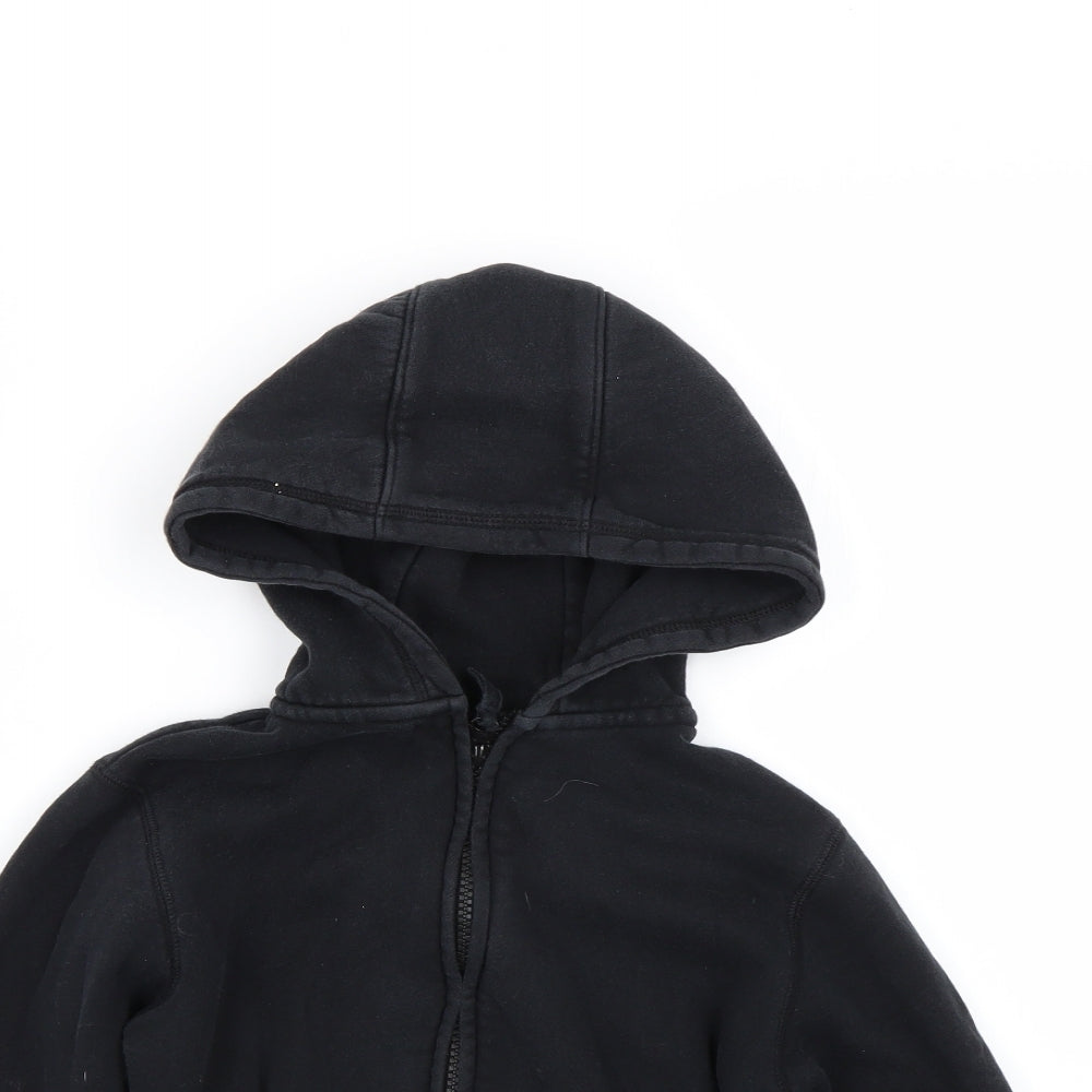 School life Boys Black   Full Zip Hoodie Size 8 Years