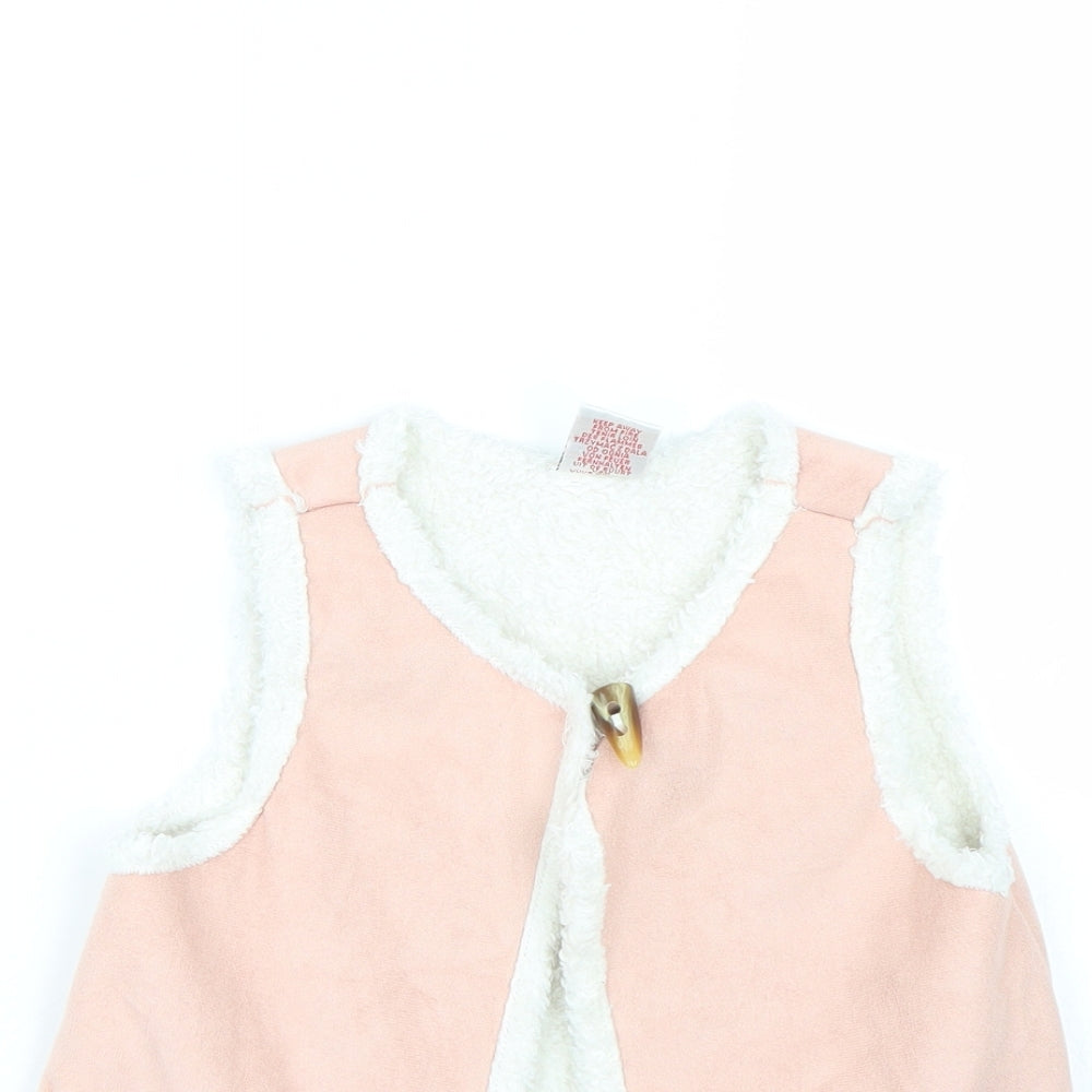 Preworn Girls Pink   Gilet Jacket Size 4-5 Years
