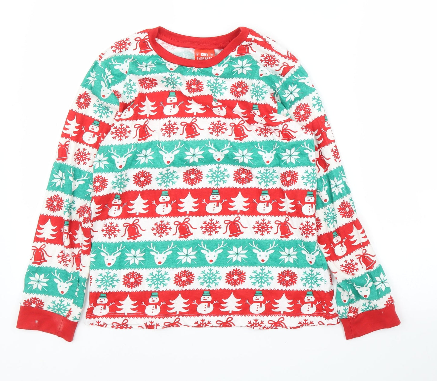 Kids Boys Green Fair Isle   Pyjama Set Size 11 Years  - Christmas