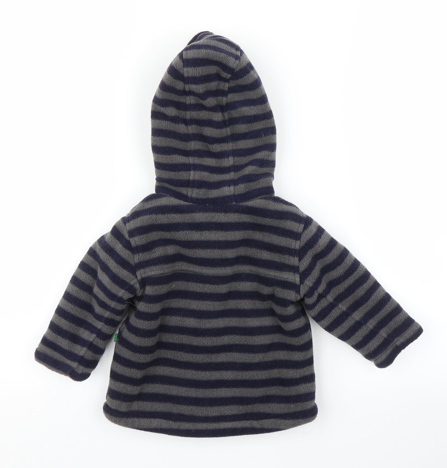Debenhams Boys Blue Striped  Pea Coat Coatigan Size 6-9 Months