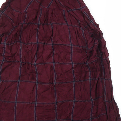 New Look Womens Purple Plaid  Basic Button-Up Size 10