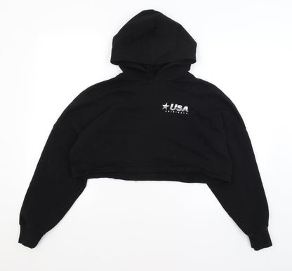 H&M Womens Black   Pullover Hoodie Size S
