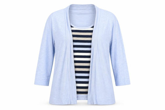 Country Casuals Womens Blue Striped Pullover Jumper Size L
