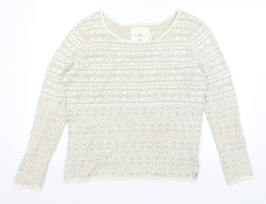 H&M Womens Beige   Pullover Jumper Size L