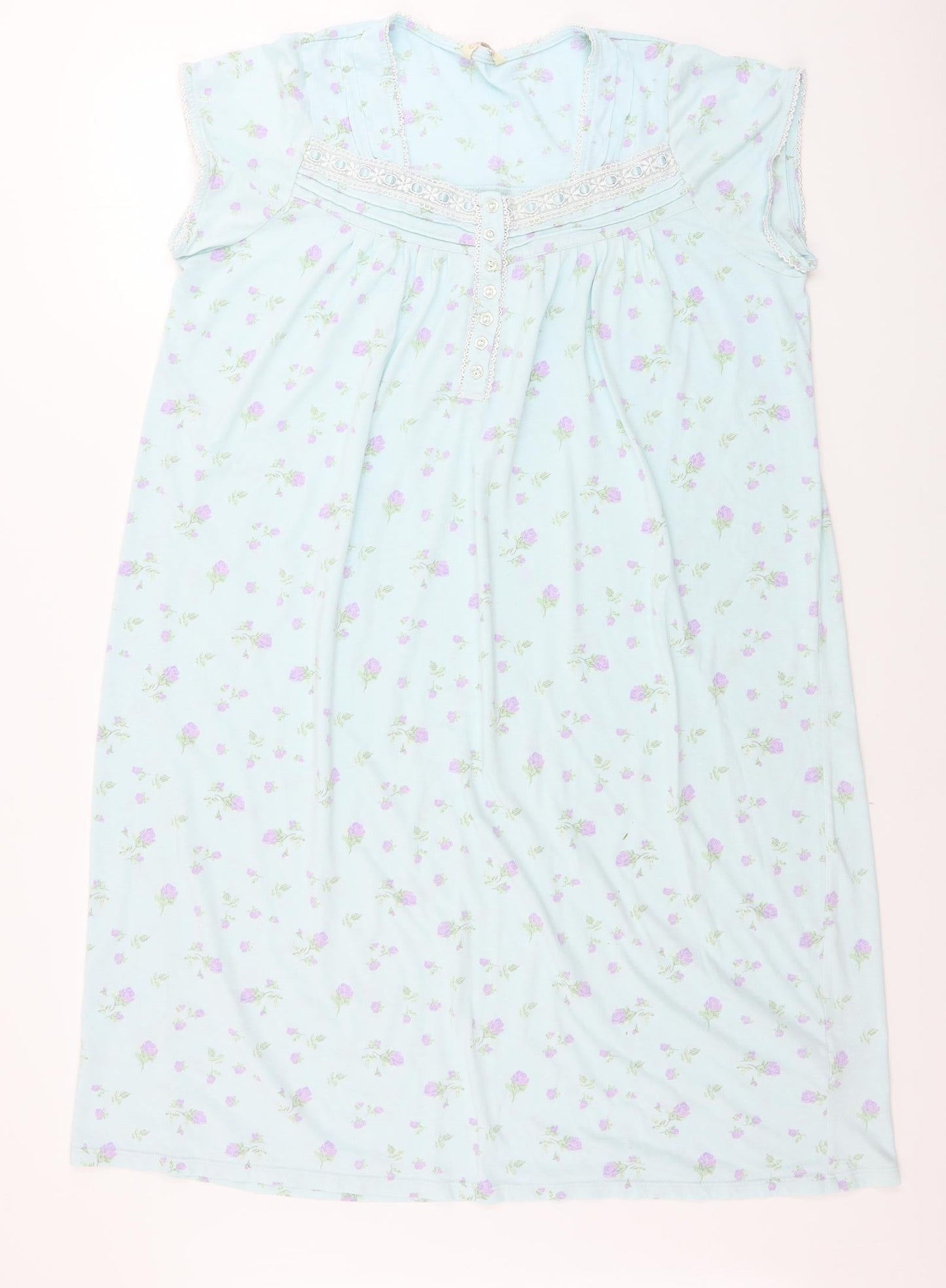 Classic Womens Blue Floral  A-Line  Size 16