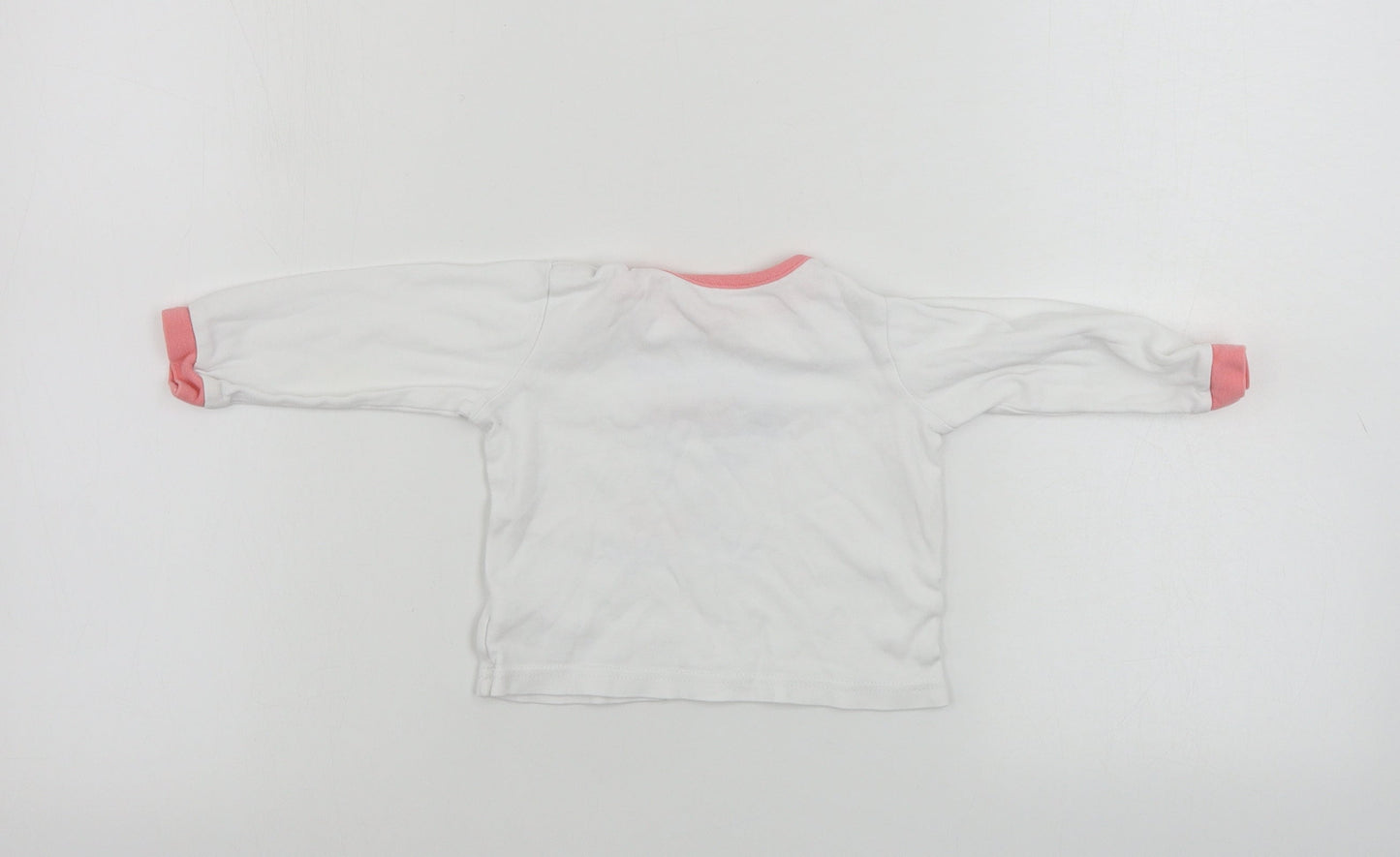 George  Girls White   Basic T-Shirt Size 12-18 Months  - Mickey mouse