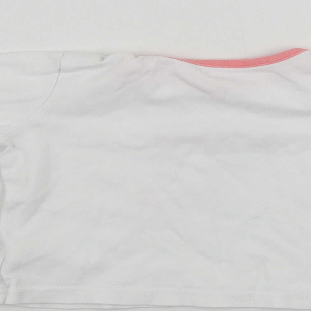 George  Girls White   Basic T-Shirt Size 12-18 Months  - Mickey mouse