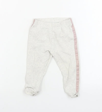 Additional front view of F&F girls’ beige sweatpants, size 9-12, months