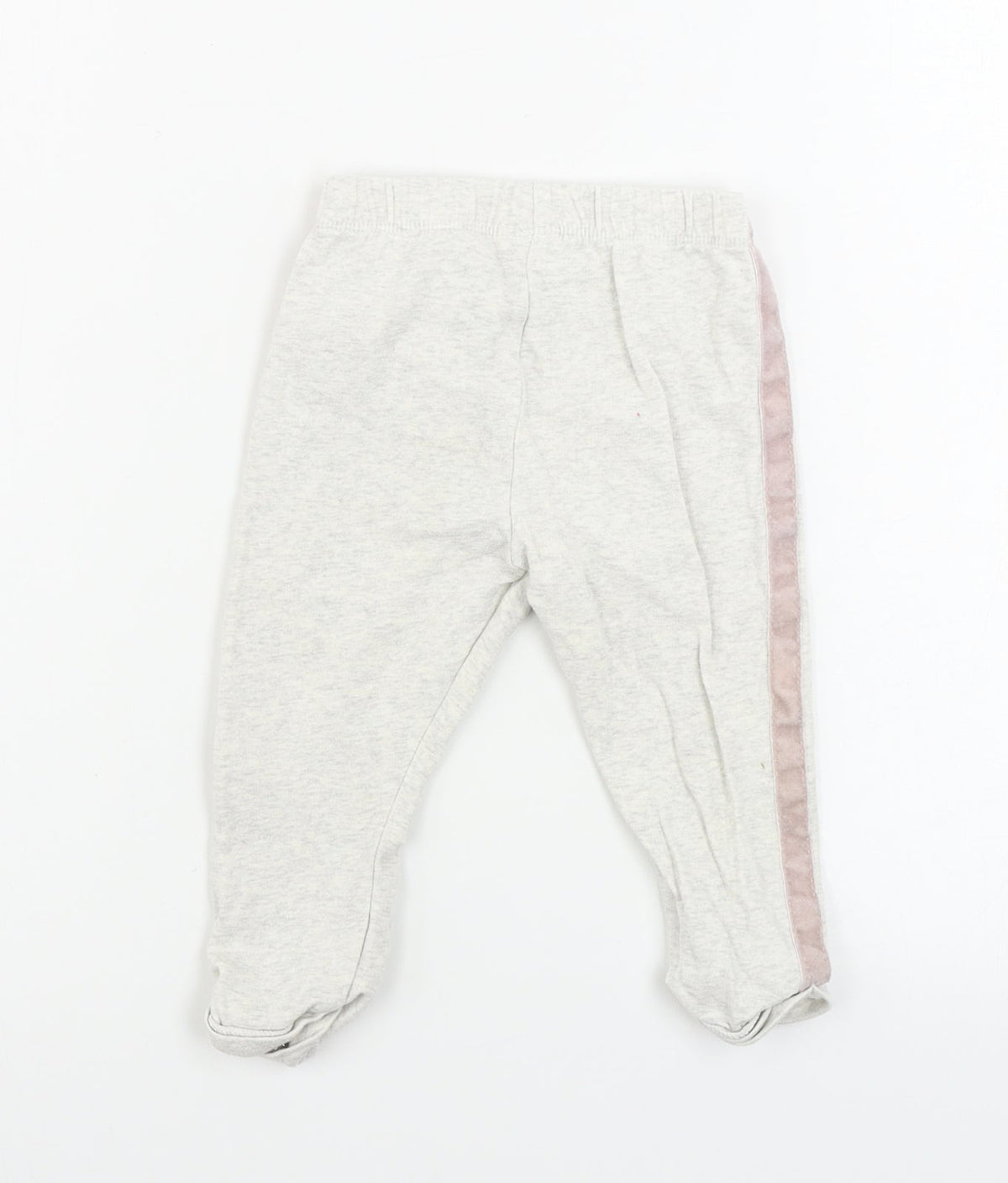 Back view of F&F girls’ beige sweatpants, size 9-12, months