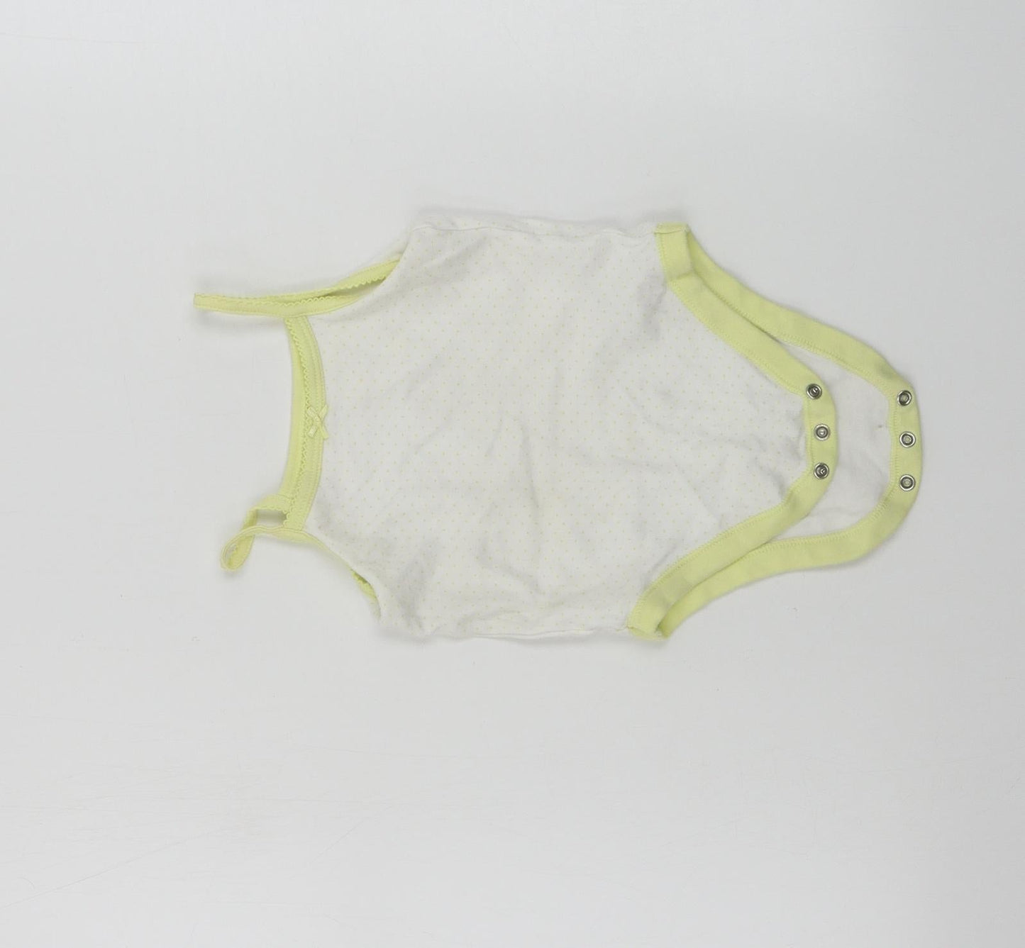 Nutmeg  Girls White   Basic Tank Size 12-18 Months