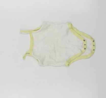 Additional front view of Nutmeg girls’ white basic tank, size 12-18, months