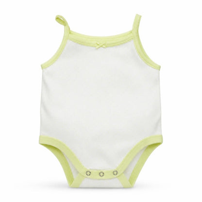 Front view of Nutmeg girls’ white basic tank, size 12-18, months