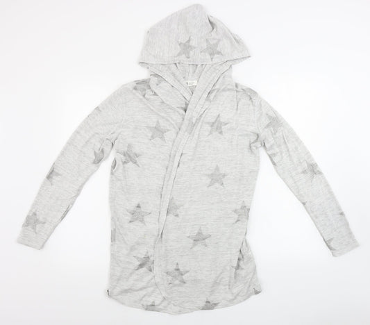 H&M  Girls Grey   Cardigan Jumper Size 14 Years  - Star pattern
