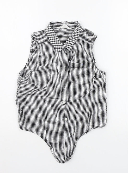 H&M Boys Grey Check  Basic Button-Up Size 12-13 Years