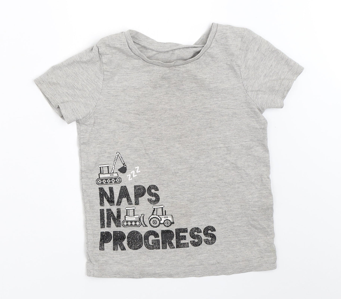 George Boys Grey   Basic T-Shirt Size 4-5 Years