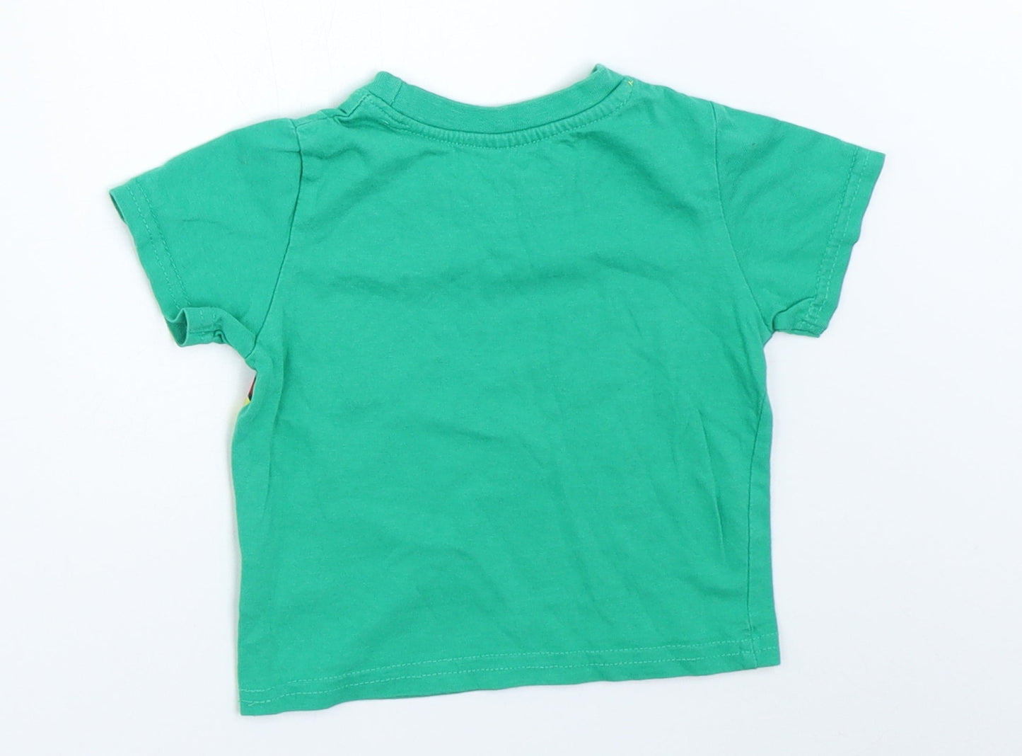Mini Rebel Boys Green   Basic T-Shirt Size 9-12 Months
