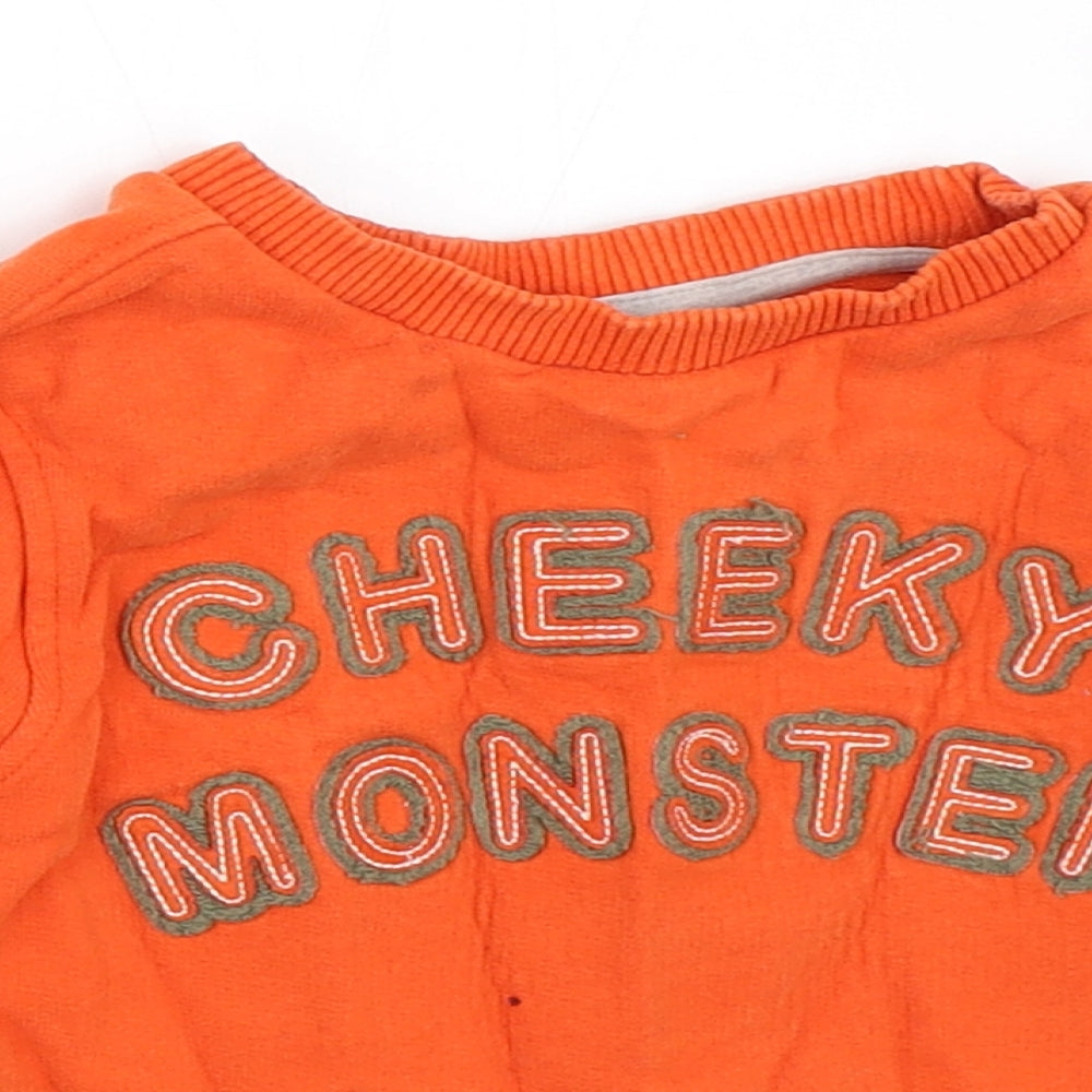 Mini Club Boys Orange   Pullover Sweatshirt Size 2-3 Years
