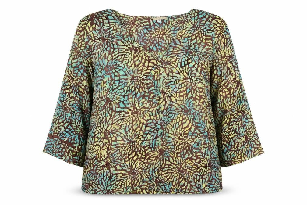 Sable Blane Womens Brown   Basic Blouse Size L