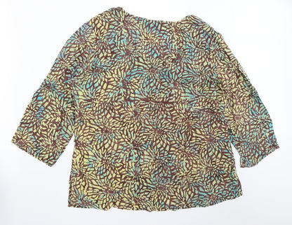Sable Blane Womens Brown   Basic Blouse Size L