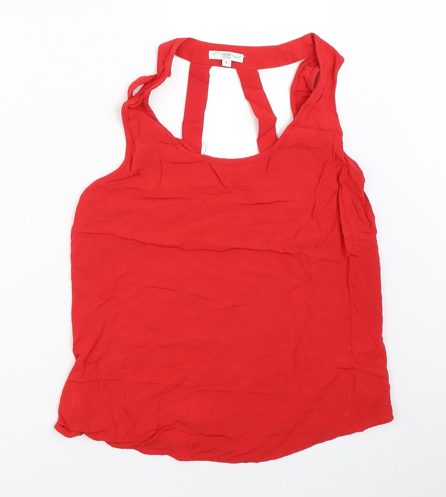 New Look Womens Red   Basic Blouse Size 8
