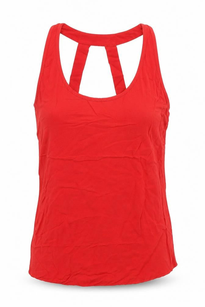 New Look Womens Red   Basic Blouse Size 8